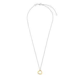 NEW TI SENTO women's gold-plated hanging heart necklace in gold/silver